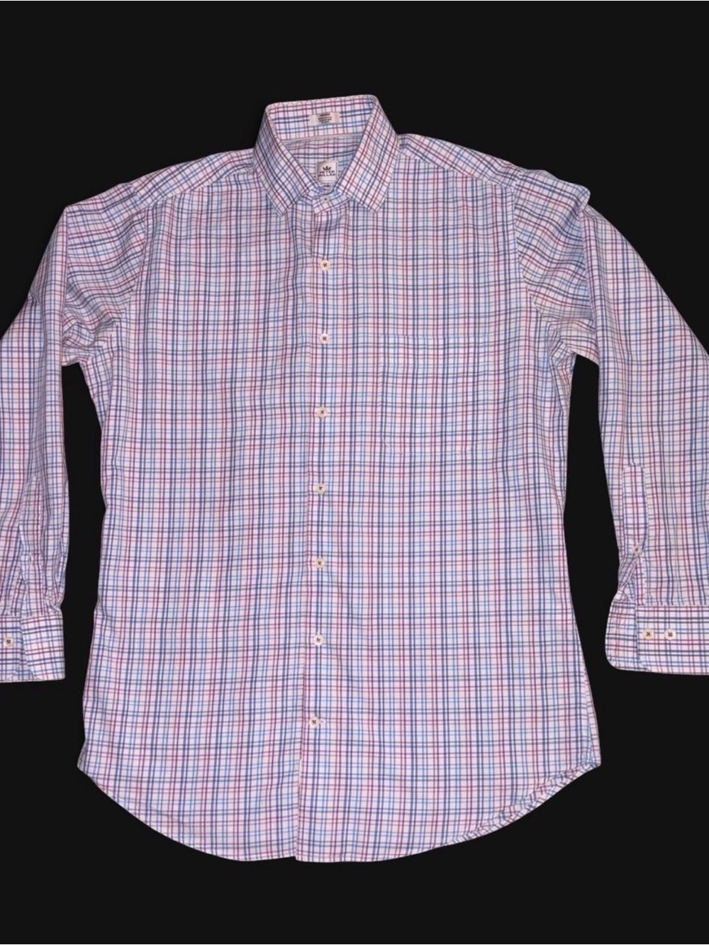 Peter Millar Men’s M Plaid 100% Cotton Button Down